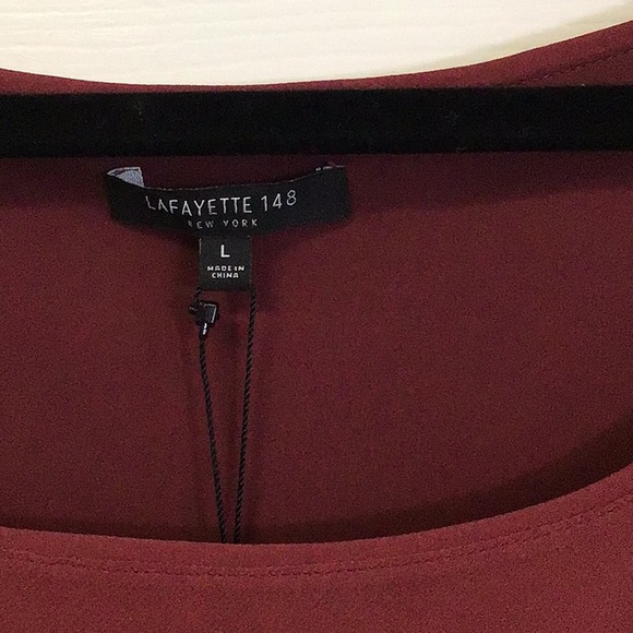 Lafayette brandy-wine sleeveless top. - Picture 2 of 9